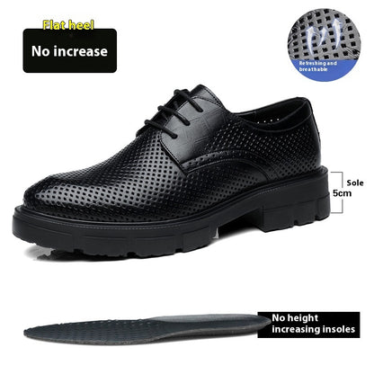 Men's Height Increasing Leather Shoes 10cm Thick Bottom Business Formal Wear