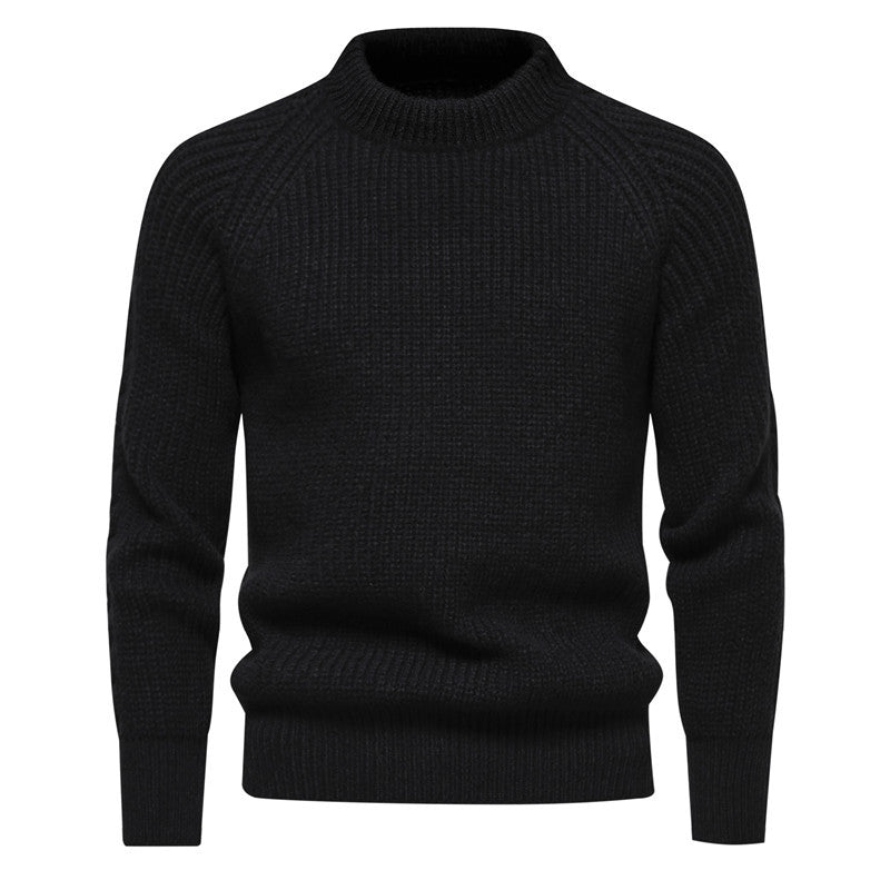 Men's Solid Color Round Neck Sweater