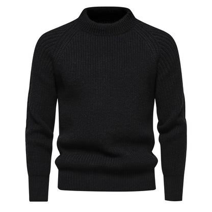 Men's Solid Color Round Neck Sweater