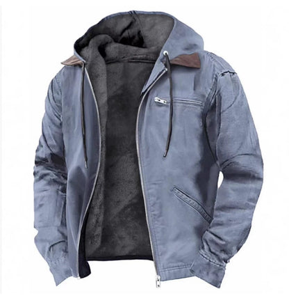 Multi-Color Digital Printing Hooded Sweater Brown Lining Cotton-padded Jacket