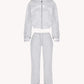 Ins Letter Sports Suit Zip-up Hooded Cropped Sweatshirt Top And Loose Drawstring Trousers Fashion Womens Clothing