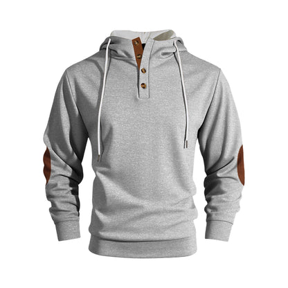 Men's Solid Color Hooded Pullover Sportswear Sweatshirt
