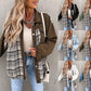 Denim Jacket Long Sleeve Plaid Button Down Shirt