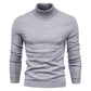 Winter Turtleneck Sweater Fashion Slim Fit Solid Color Pullover Knitted Top Men's Clothing