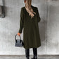 Double Breasted Lapel Coat Winter Fashion Solid Slim Long Jacket Long Sleeve Tops Womens Clothing