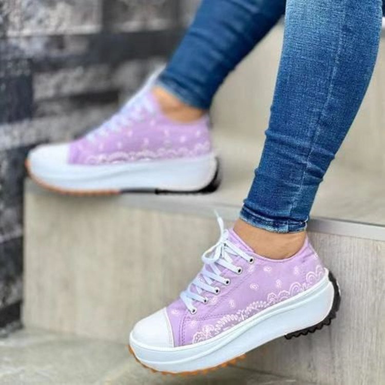 Printed Fashion Wedge Spring Casual Sneakers