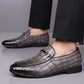 Men's Plaid Light Luxury Plus Size Rubber Sole Lightweight Leather Shoes