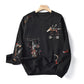 Youthful Vitality Soft And Delicate Embroidered Cotton Sweatshirt