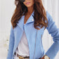 Zip-up Lapel Jacket With Pockets Ins Fashion Long Sleeve Short Tops Women's Clothing