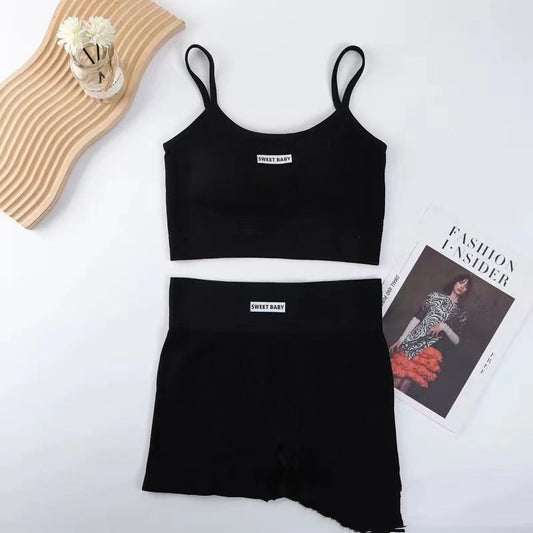 New High Waist Peach Yoga Suit Women