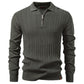 Men's Business Casual Sweater Long Sleeve Half Zipper Sweater