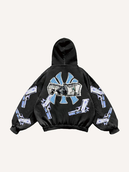 Fashion Casual Printed Polyester Sweater