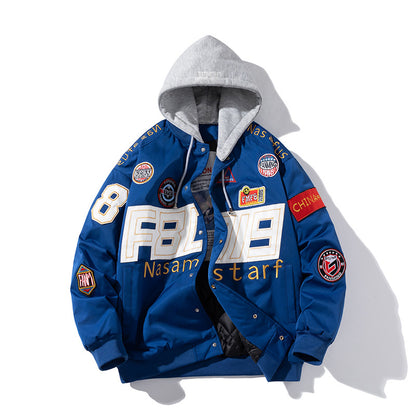 Autumn Winter Couple American Motorcycle Baseball Uniform