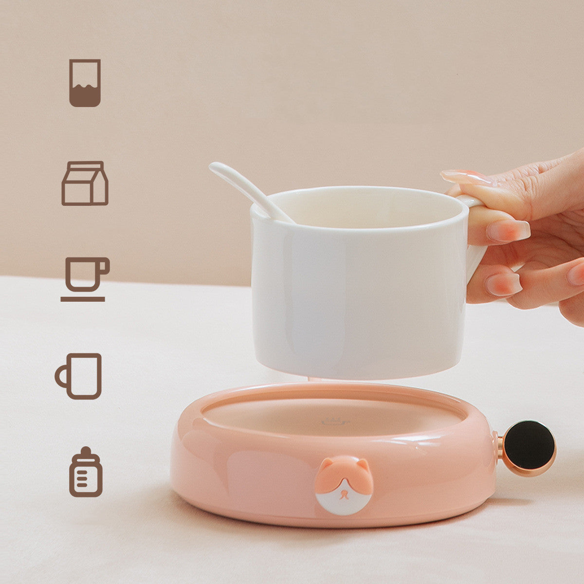 New Heating Coaster Intelligent Automatic Constant Temperature