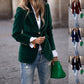 Velvet Lapel Casual Suit Business Fashion Slim Single-breasted Jacket Outwear Clothing For Women