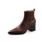 Autumn And Winter Women's Simple Leather Boots