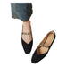 French Retro Square Toe Low-cut Suede Pumps Women's Autumn New