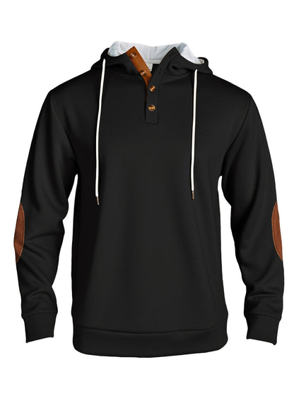 Men's Solid Color Hooded Pullover Sportswear Sweatshirt