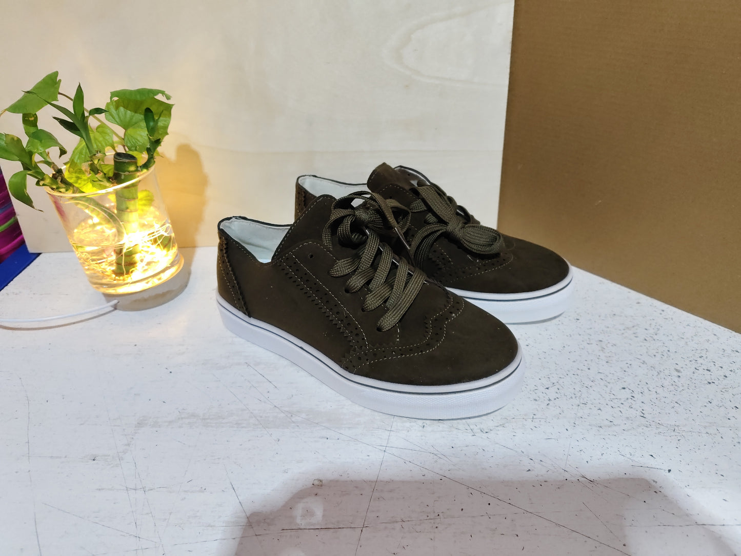 Viscose Shoes Women Solid Color Brown Round Toe