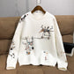 Youthful Vitality Soft And Delicate Embroidered Cotton Sweatshirt