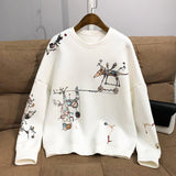 Youthful Vitality Soft And Delicate Embroidered Cotton Sweatshirt