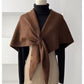 Wool Knitted Triangle Shawl Fashionable Warm Scarf