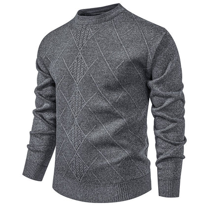 Fleece-lined Thick Round Neck Knitted Undershirt