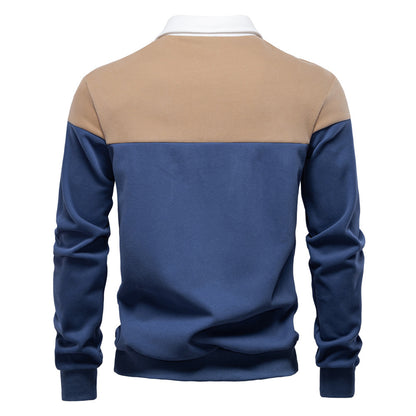 Men's Casual Long-sleeved Polo Collar Sweater