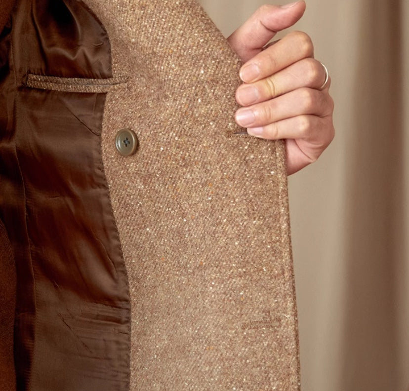 Color Dots Mid-length Coat