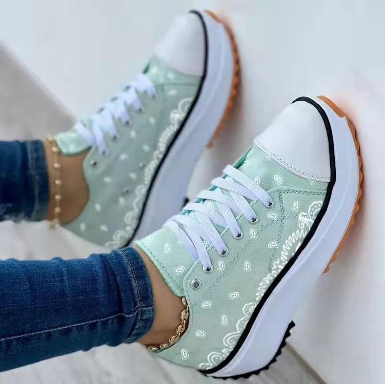 Printed Fashion Wedge Spring Casual Sneakers