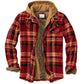 Thickened Cotton Padded Plaid Long Sleeve Loose Hooded Jacket