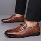 Men's Plaid Light Luxury Plus Size Rubber Sole Lightweight Leather Shoes
