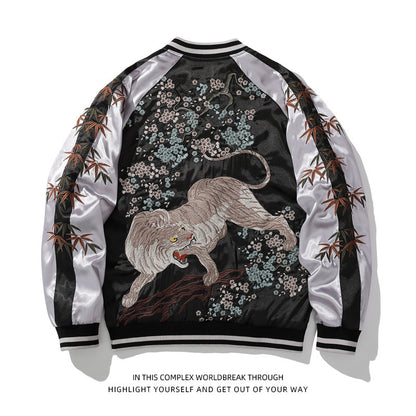 Fashion Embroidered Baseball Jacket Men's Coat