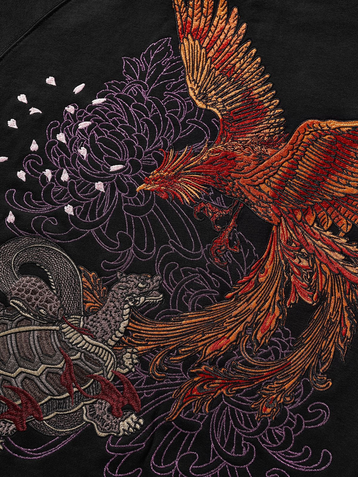 Mens Loose Fit Polyester Embroidered Chinese Style Jacket