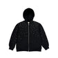 Women's Solid Color Casual Hooded Zipper Rhinestone Jacket