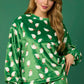 2024 Casual Flannel Pajama Sets For Women 2 Piece Cute Long Sleeve Matching Lounge Shirts Sets Santa Claus Pajamas Homewear