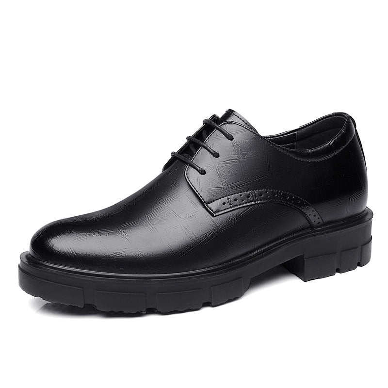 Men's Height Increasing Leather Shoes 10cm Thick Bottom Business Formal Wear