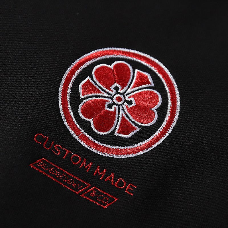 Tattoo Traditional Embroidered Crew Neck Sweatshirt