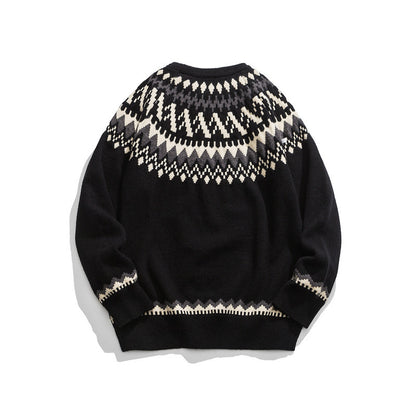 Autumn Winter Japanese Round Neck College Style Loose Sweater