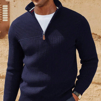 Men's Half-zip Stand-up Collar Sweater