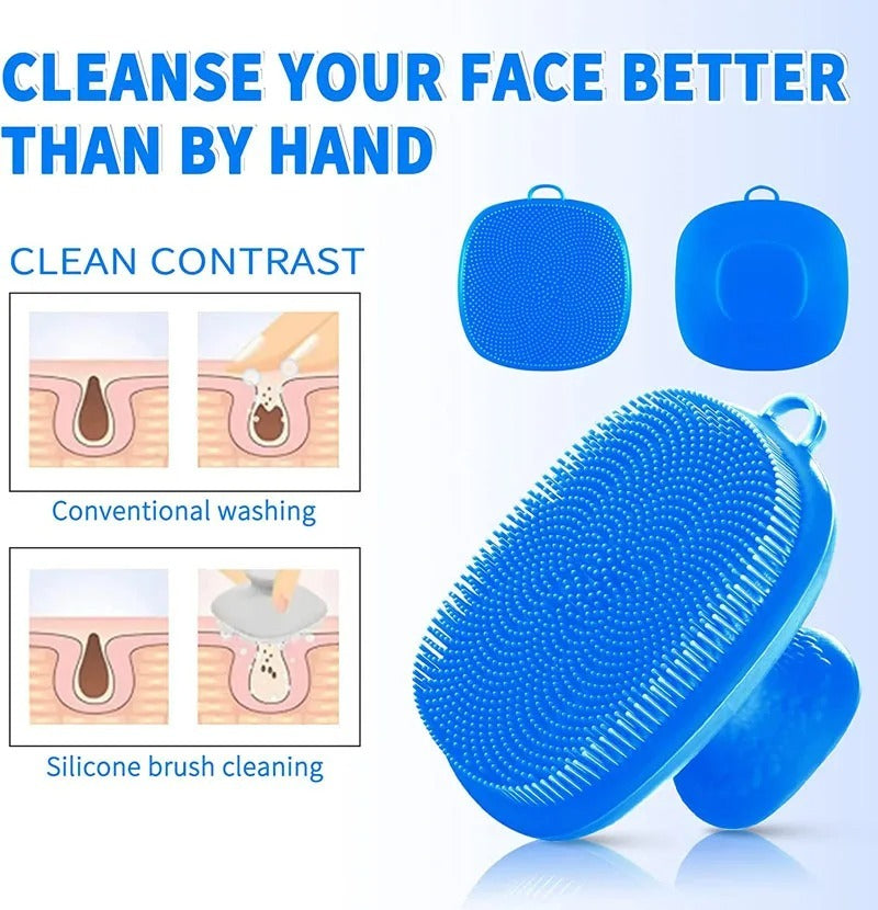 Handheld Face Decontamination Brush Silicone Face Cleansing Brush