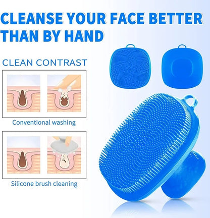 Handheld Face Decontamination Brush Silicone Face Cleansing Brush