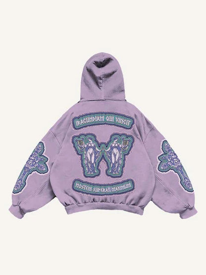 Fashion Casual Printed Polyester Sweater