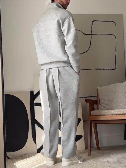 Men's Casual Zip-Up Jacket & Pants Set