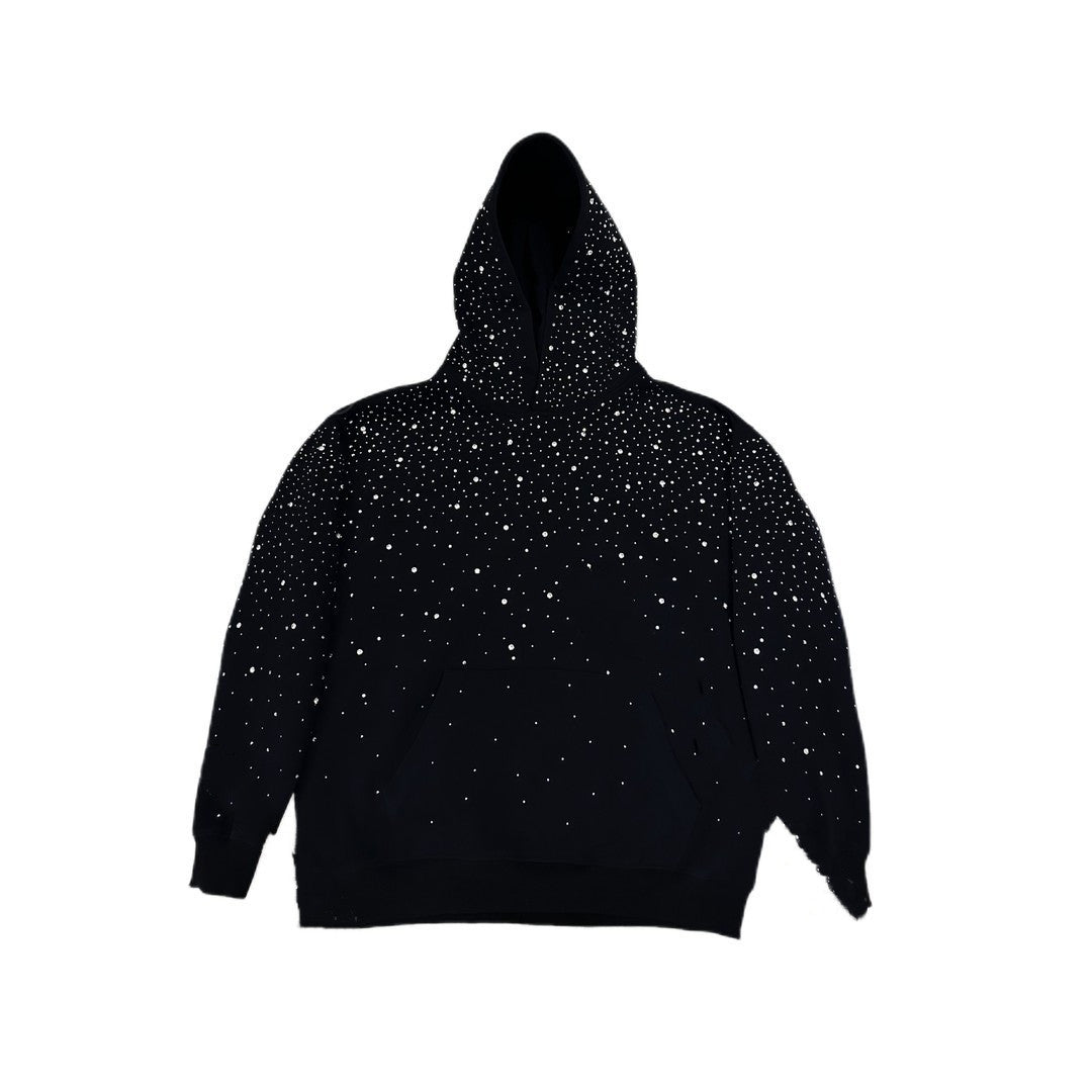 Men's And Women's New Rhinestone Hooded Sweater