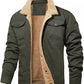 Autumn And Winter New Men's Jacket Hooded Fleece-lined Mid-length Overalls