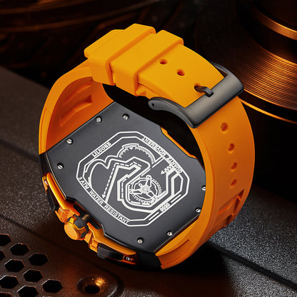 Three-Dimensional Hollow Waterproof Luminous Sports Multifunction Quartz Watch