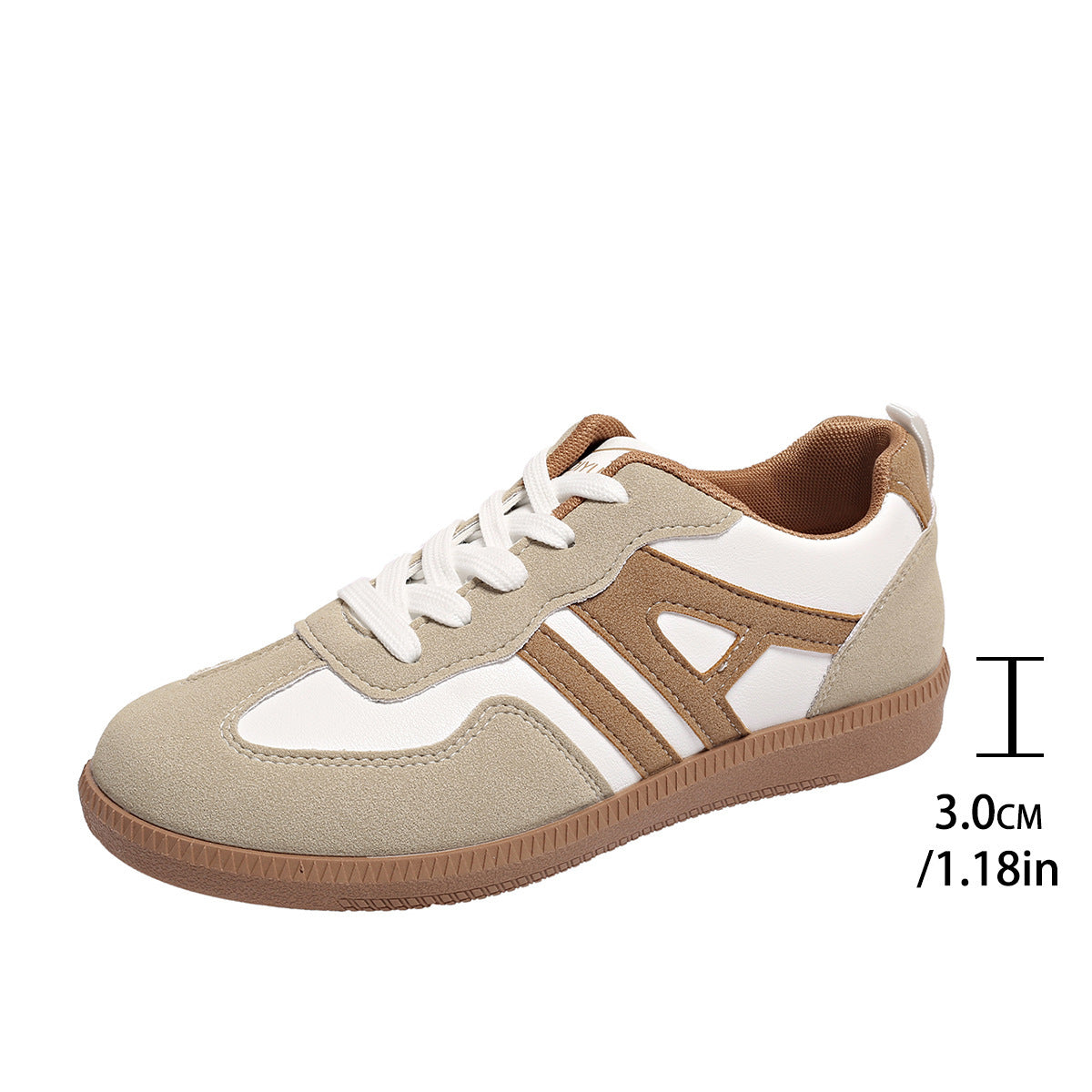 Retro Color Matching Lace-up Lightweight Jogging Women's Shoes