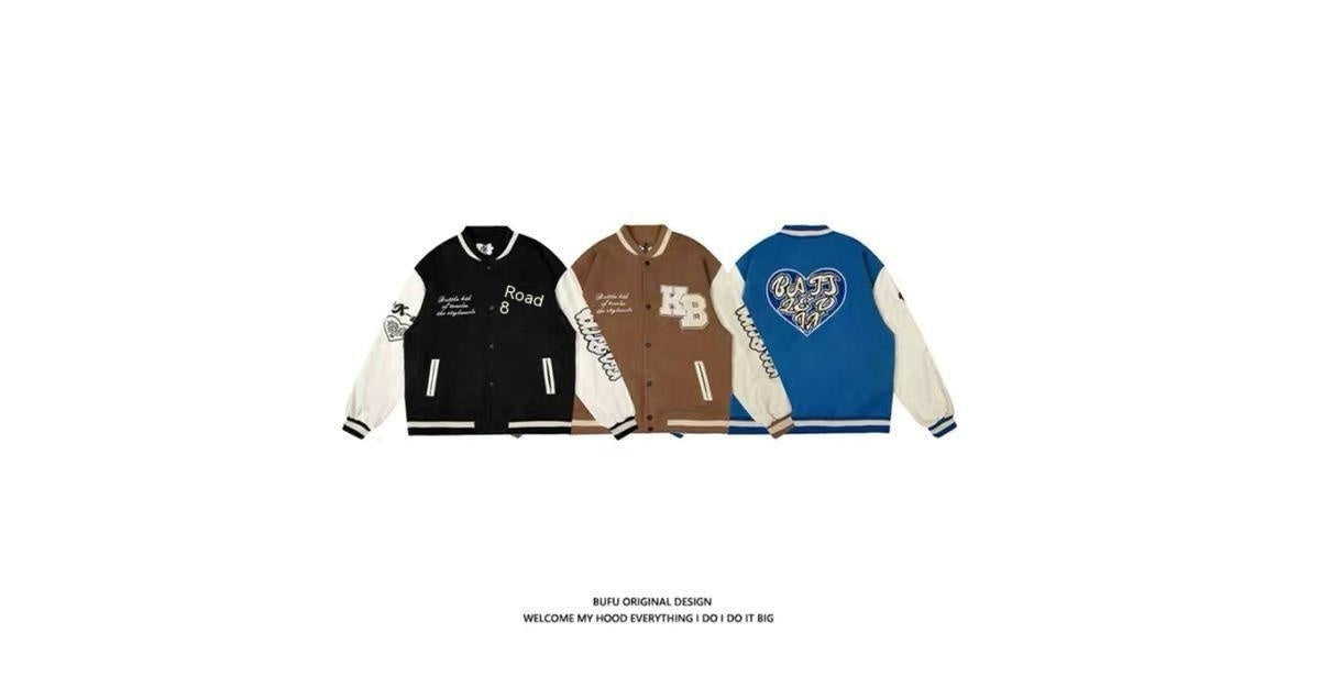 Men's Embroidered Hip Hop Baseball Jacket