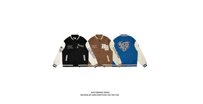 Men's Embroidered Hip Hop Baseball Jacket